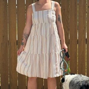 Madewell Dress Rainbow Stripe